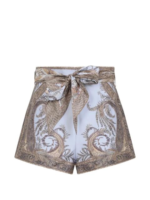 ZIMMERMANN Hypnotic paisley-print shorts - Brown - zdjęcie produktu nr 1