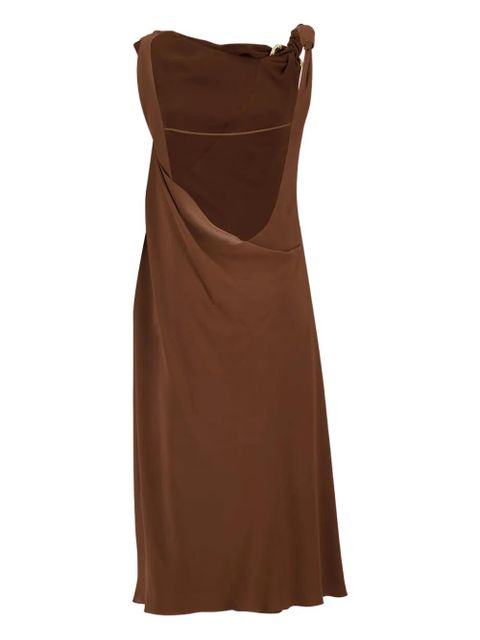 Gucci silk midi dress - Brown - zdjęcie produktu nr 2