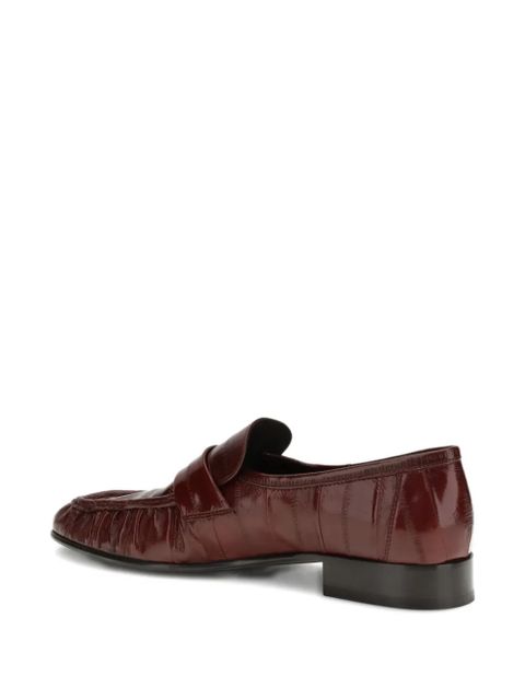 The Row Soft penny leather loafers - Brown