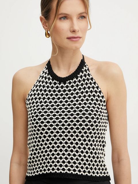 Simona Corsellini top damskie kolor czarny P25CPTOO04