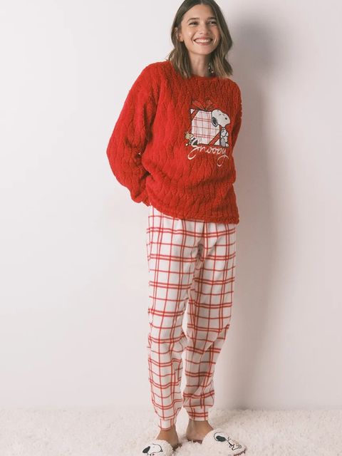 women'secret piżama SNOOPY damska kolor czerwony 3132235 - zdjęcie produktu nr 1