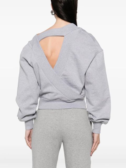 The Attico mélange-effect sweatshirt - Grey