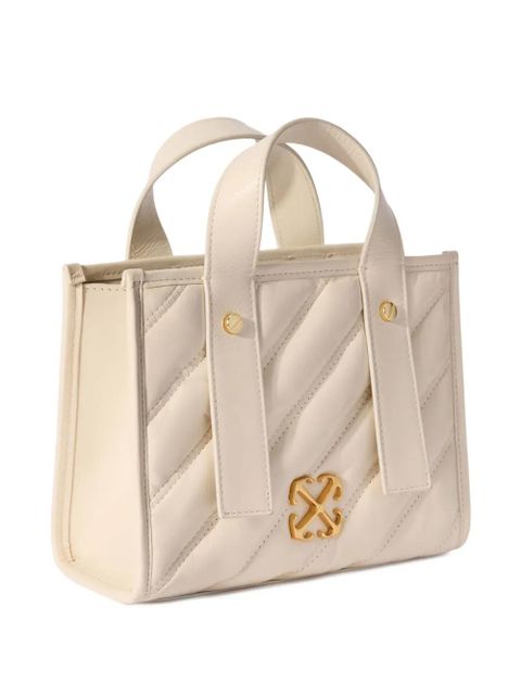 Off-White quilted leather tote bag - Neutrals