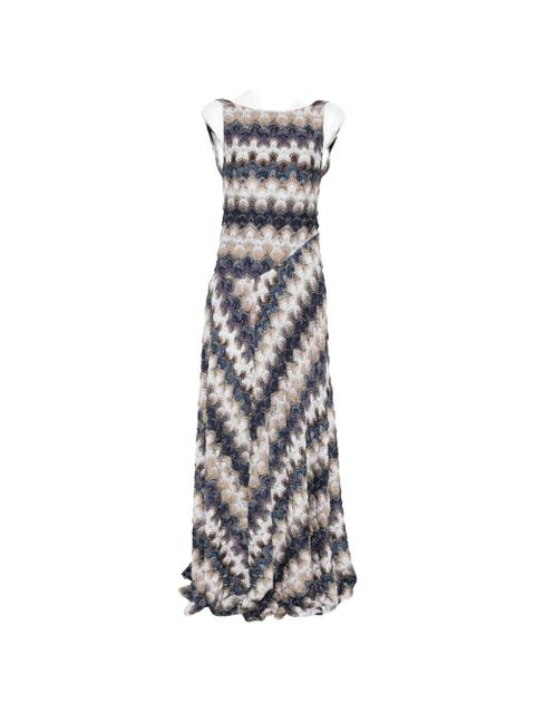 Missoni zigzag-pattern open-back maxi dress - Neutrals - zdjęcie produktu nr 1