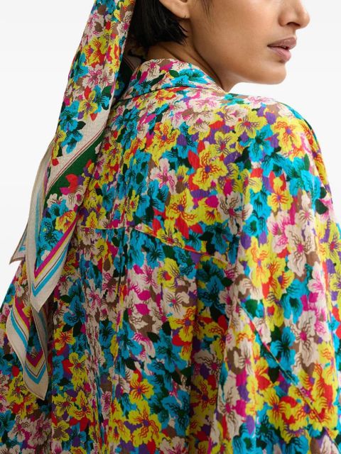 Essentiel Antwerp floral-print scarf - Blue