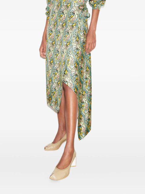 Tory Burch printed asymmetric skirt - Blue - zdjęcie produktu nr 2