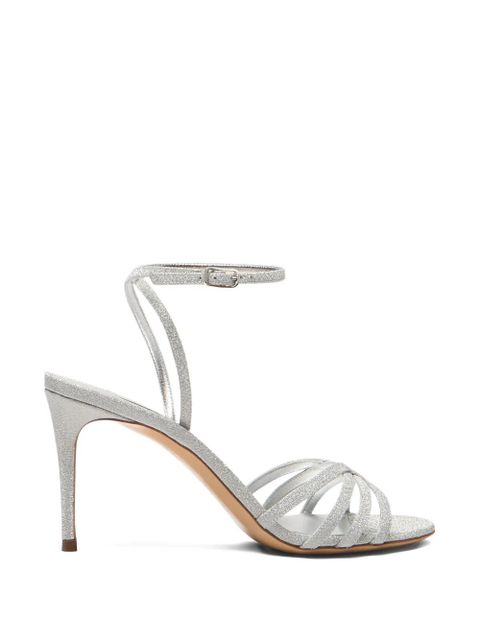 Casadei Julia glittered sandals - Silver - zdjęcie produktu nr 1