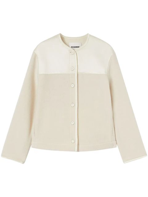 Jil Sander panelled fleece jacket - Neutrals