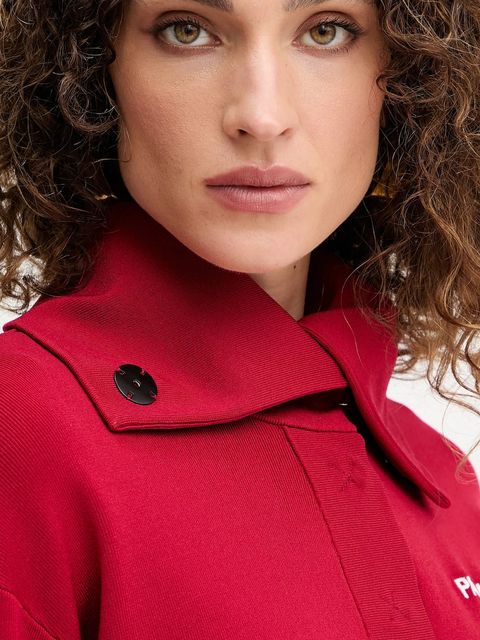 Patrizia Pepe bluza damska kolor czerwony z aplikacją 8K0307 K266