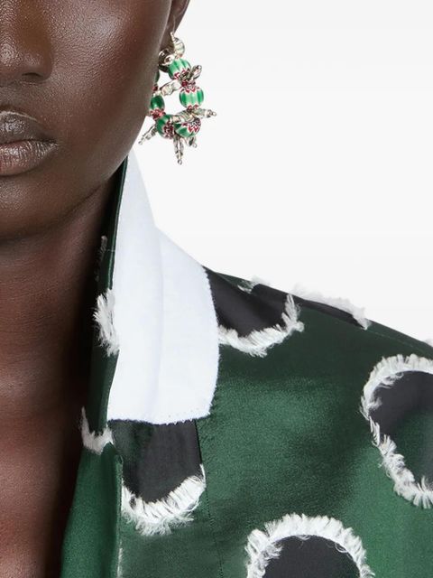 DRIES VAN NOTEN beaded earrings - Silver - zdjęcie produktu nr 2