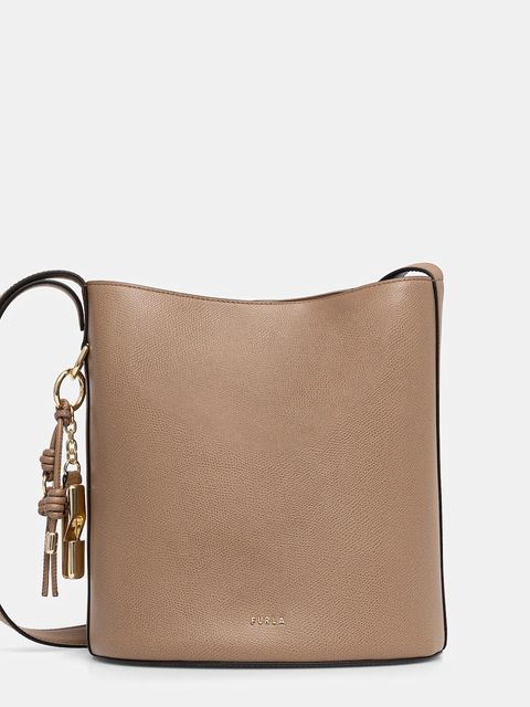 Furla torebka skórzana kolor brązowy WB01875 ARE000 4489S - zdjęcie produktu nr 1