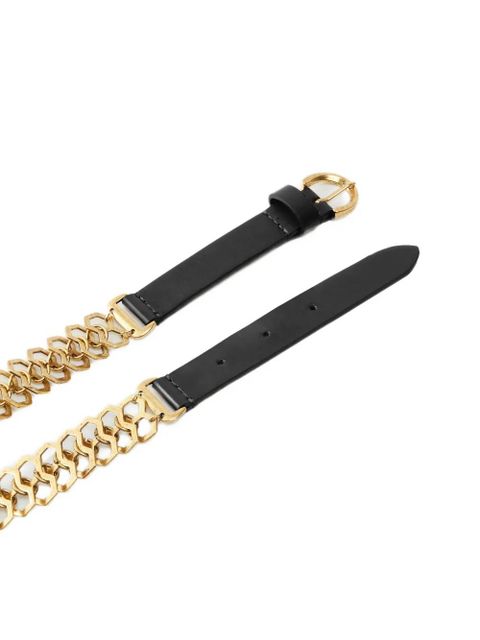 PINKO chain leather belt - Black