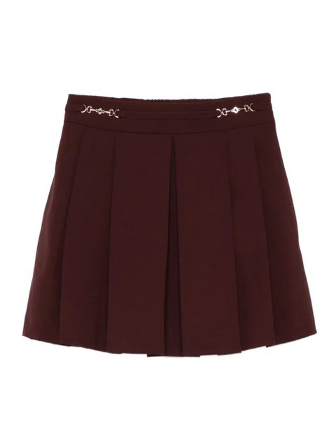 Maje pleated metal-detail mini skirt - Red - zdjęcie produktu nr 1