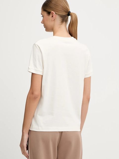 Guess t-shirt bawełniany damski kolor beżowy V5BI16 K8FQ4