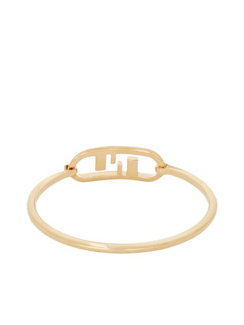 FENDI O'Lock crystal-embellished bracelet - Gold - zdjęcie produktu nr 2