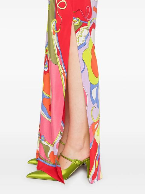 PUCCI Orchidee-print dress - Red
