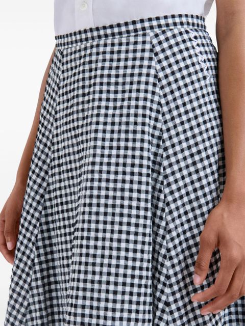 Marni check-print midi skirt - Black