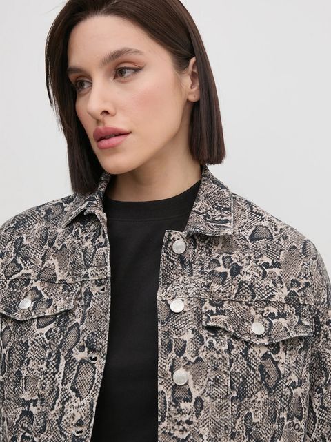 Joop! kurtka jeansowa damska kolor brązowy przejściowa 30044956 10019074