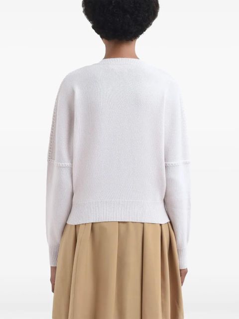 Marni whipstitch-trim sweater - Pink