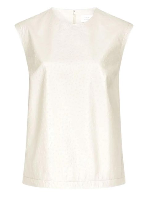 LouLou de Saison Fiza ostrich-effect zip top - Neutrals - zdjęcie produktu nr 1