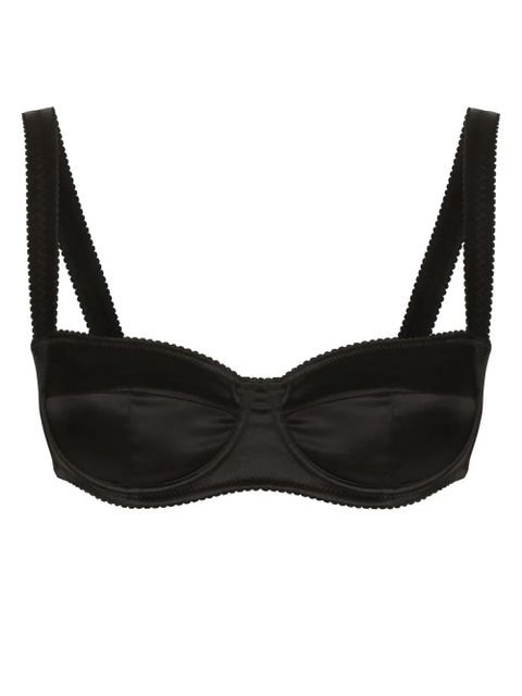 Dolce & Gabbana satin-finish balconette-style bra - Black - zdjęcie produktu nr 1