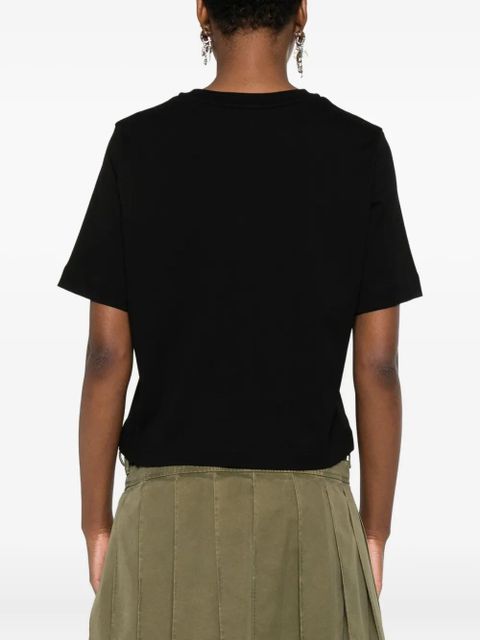 Alexander McQueen logo-embroidered short-sleeve T-shirt - Black