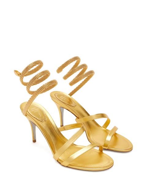 René Caovilla 80mm Cleo heeled sandals - Gold - zdjęcie produktu nr 2