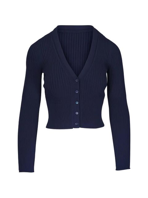 Simkhai Ailany ribbed V-neck cardigan - Blue - zdjęcie produktu nr 1