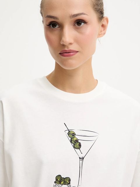 Never Fully Dressed t-shirt bawełniany damski kolor biały NFDTO1605