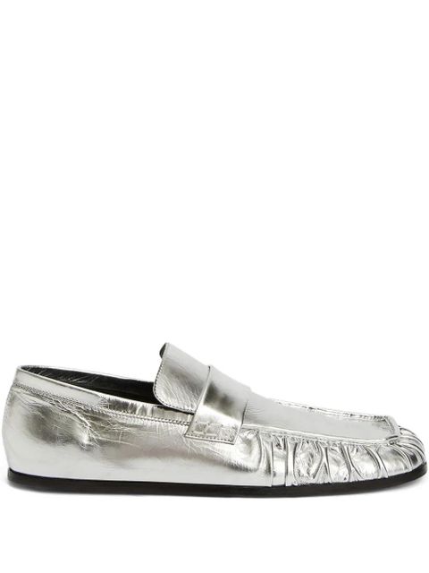 Jil Sander metallic loafers - Grey - zdjęcie produktu nr 1