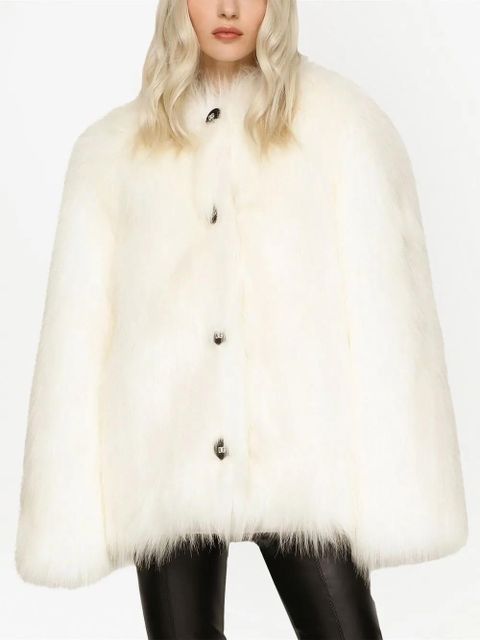 Dolce & Gabbana faux fur jacket - White