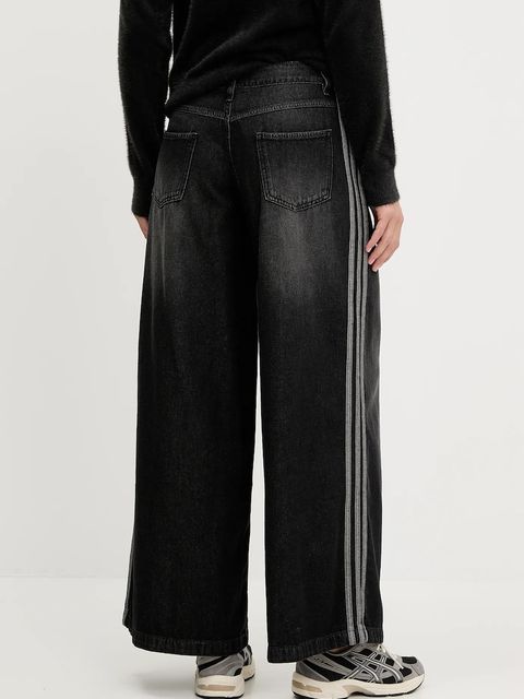 adidas Originals jeansy Denim Wide Pant damskie kolor czarny JV7453 - zdjęcie produktu nr 2