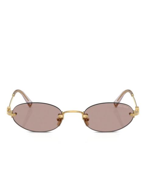 Miu Miu Eyewear oval-frame sunglasses - Gold