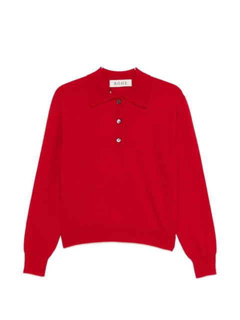 Róhe button polo shirt - Red - zdjęcie produktu nr 1