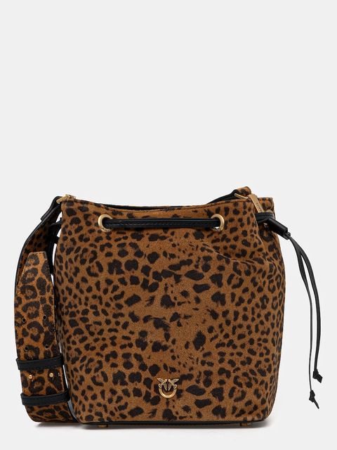 Pinko torebka zamszowa kolor brązowy 104303 A32A - zdjęcie produktu nr 1