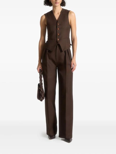 Manière De Voir Christine Cinch tailored waistcoat - Brown - zdjęcie produktu nr 2