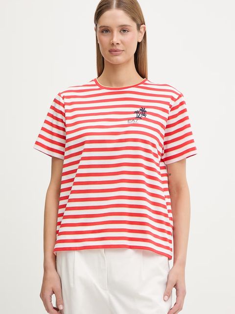 EA7 Emporio Armani T-shirt damski bawełniany - zdjęcie produktu nr 1