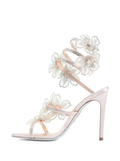 René Caovilla floral-embellished sandals - Pink