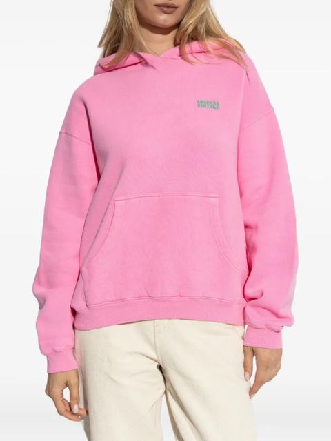 American Vintage Izubird logo-printed hoodie - Pink
