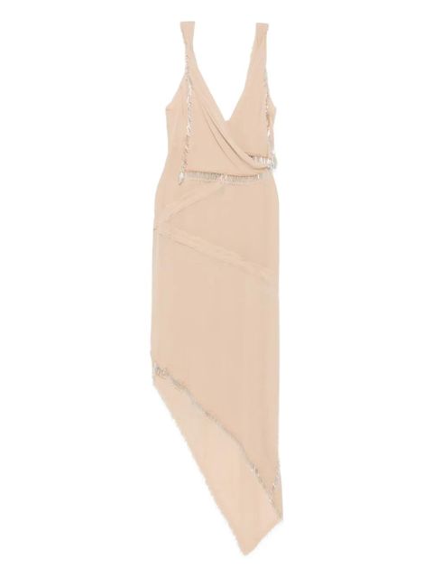 The Attico asymmetric midi dress - Neutrals - zdjęcie produktu nr 1