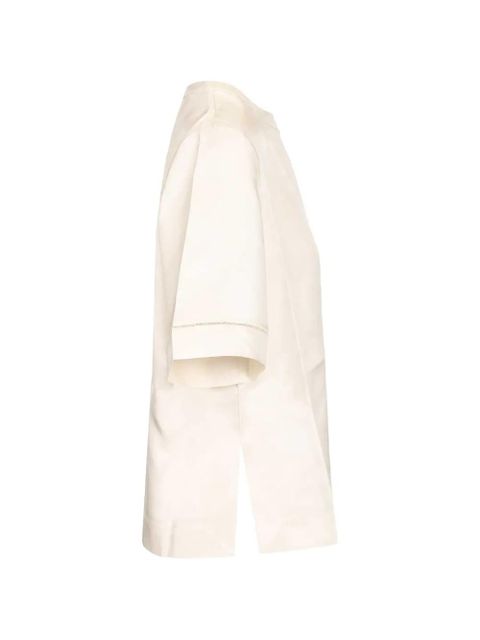 LouLou de Saison Havana short-sleeve blouse - Neutrals - zdjęcie produktu nr 2