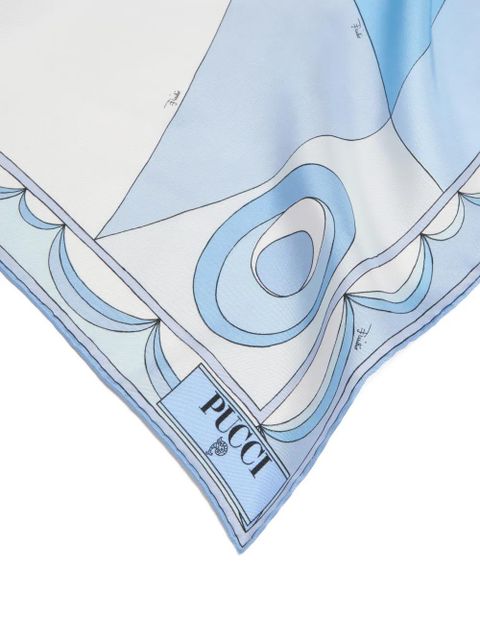 PUCCI Occhi print silk scarf - Blue - zdjęcie produktu nr 2