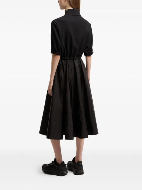 Moncler logo patch midi dress - Black