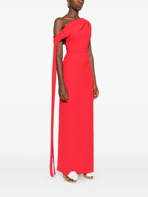 Solace London Irina one-shoulder maxi dress - Red