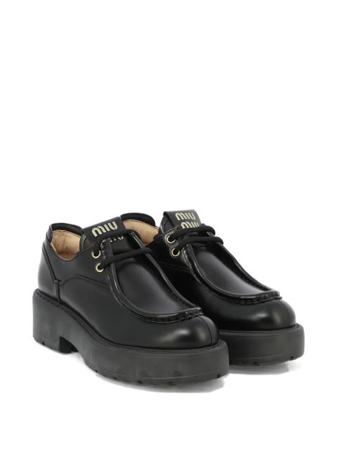 Miu Miu 55mm platform lace-up shoes - BLACK - zdjęcie produktu nr 2
