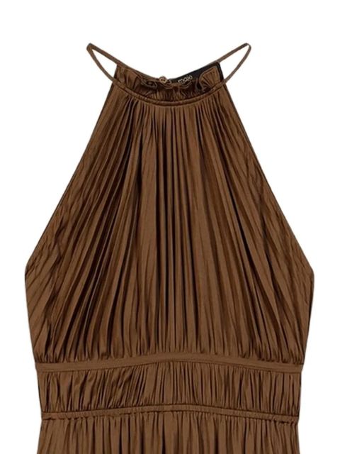 Maje pleated halterneck midi dress - Brown - zdjęcie produktu nr 2