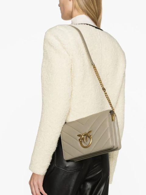 PINKO Classic Love leather shoulder bag - Green - zdjęcie produktu nr 2