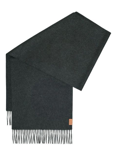 LOEWE fringed cashmere scarf - Grey - zdjęcie produktu nr 1