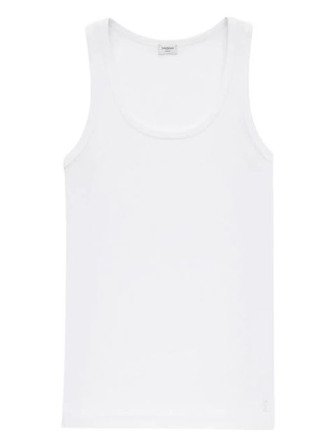 Saint Laurent cotton ribbed tank top - White - zdjęcie produktu nr 1