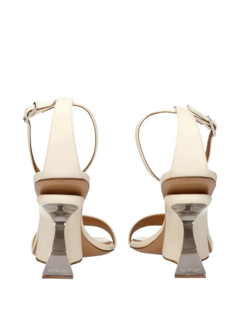 Off-White Jug sculpted-heel leather sandals - Neutrals